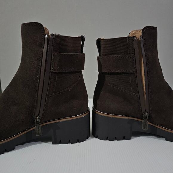 NEW Blondo Dakota Ankle Bootie Womens 11 Java Brown Suede Moto Buckle Waterproof - Picture 4 of 13